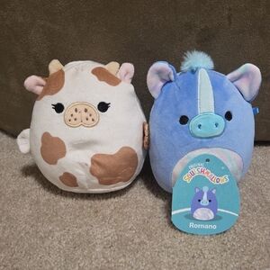 Squishmallows Brown and Blue Plush Duo